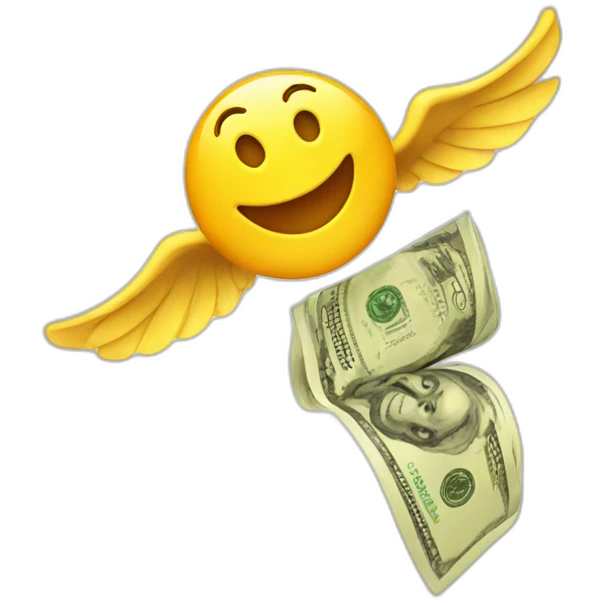 flying money shineing emoji