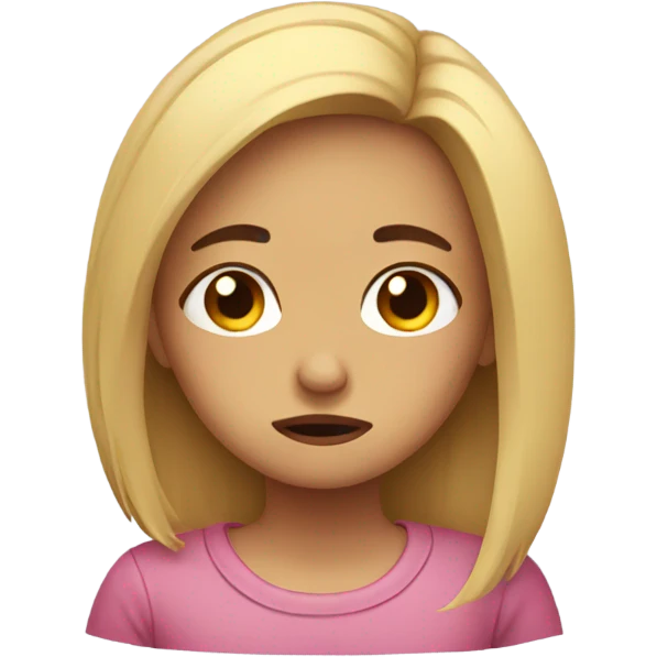 A sad girl  emoji