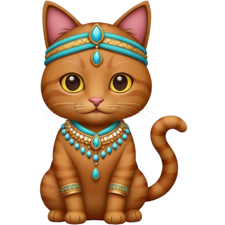 brown cat wearing indian clothes emoji