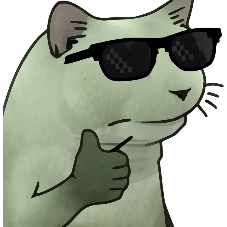 Cat with sunglasses emoji