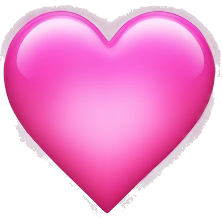 Pink glowing heart emoji