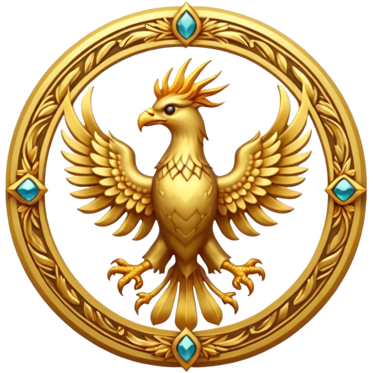 phoenix crest/brosch in a circle emoji