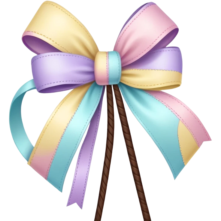 Easter whip decorated with colorful pastel bows emoji