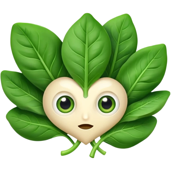 Spinach with eyes emoji