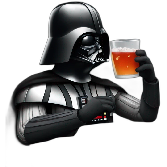 Darth vader drinking berr emoji
