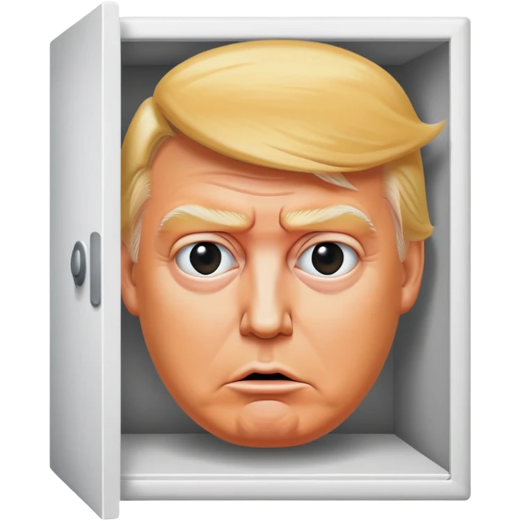 Trump hiding in your closet creepy orange  emoji