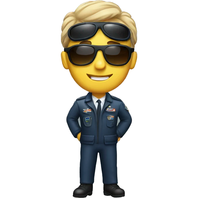 pilot with sunglasses emoji
