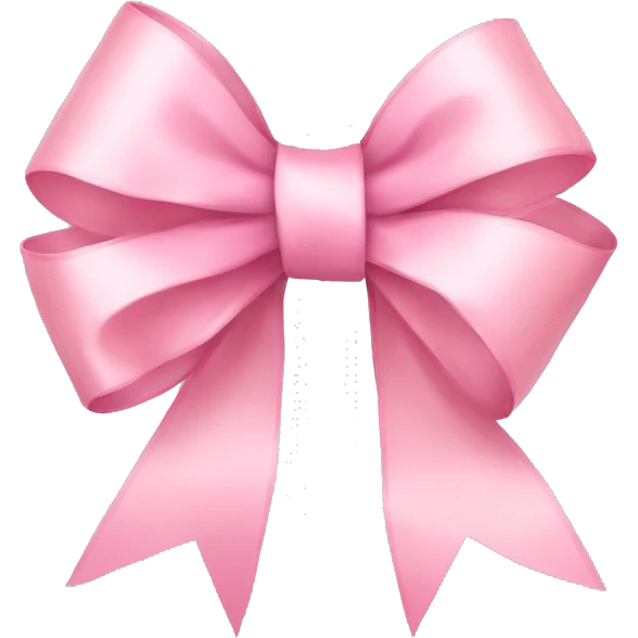 light pink ribbon bow emoji