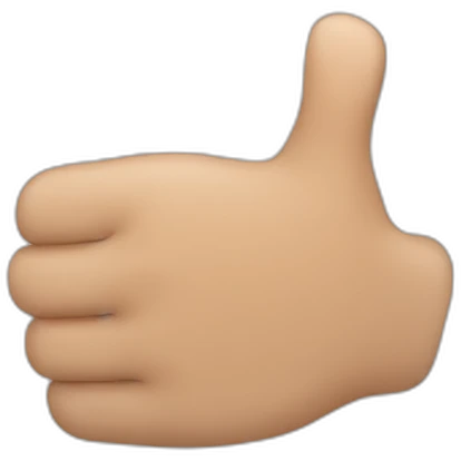 a sideways thumb emoji