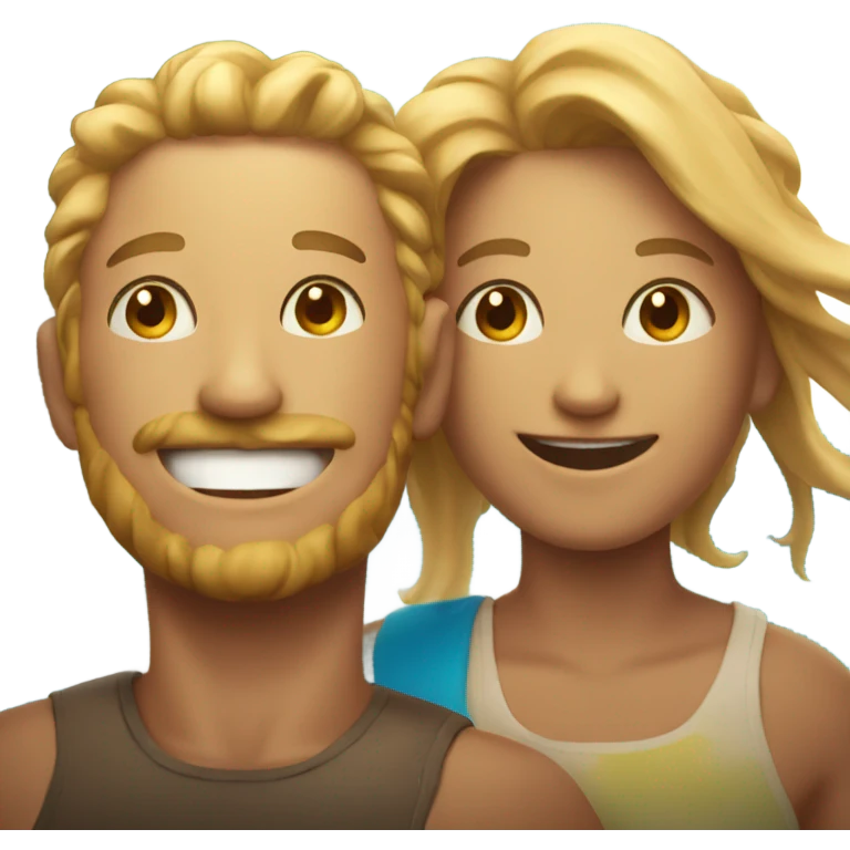 smiling duo under the sun emoji