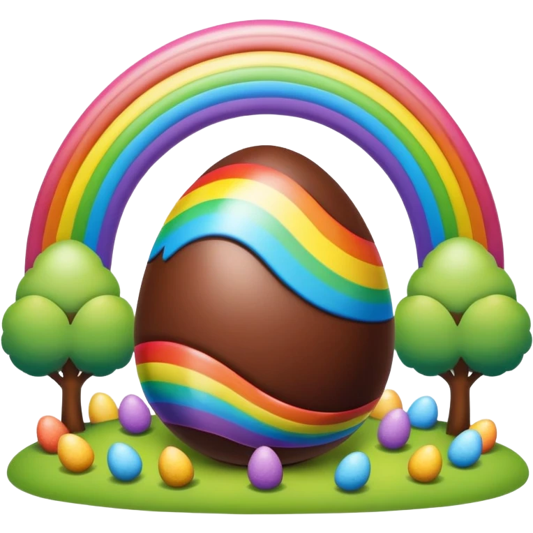 easter rainbow chocolate candy landscape  emoji