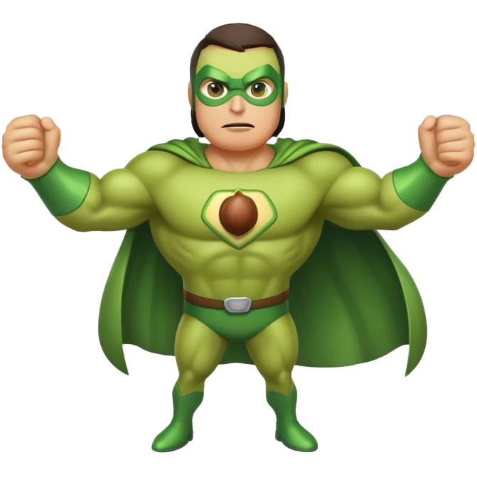 Avocado superhero emoji