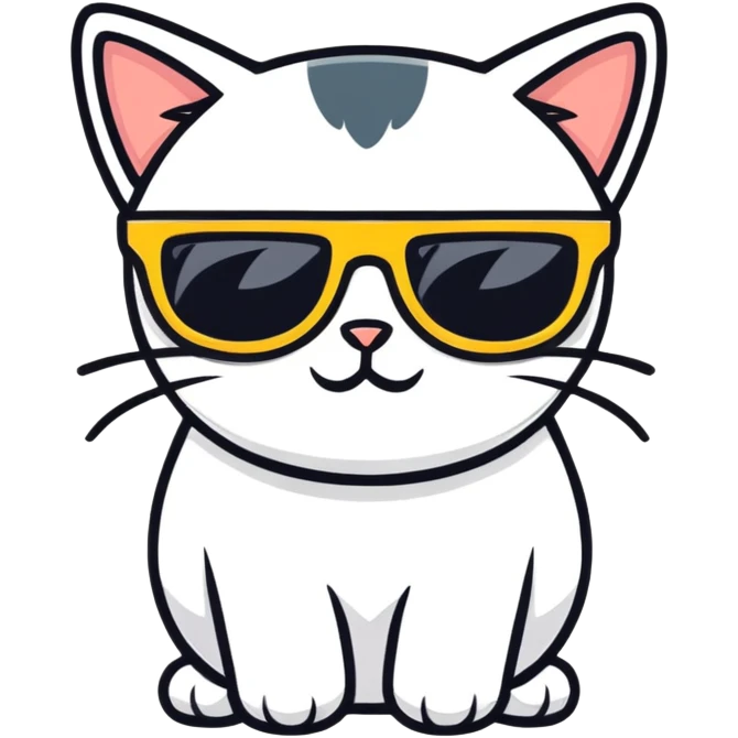 Cat with sunglasses emoji