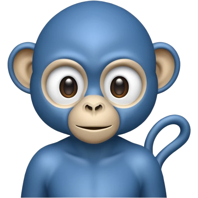 scienist blue monkey emoji