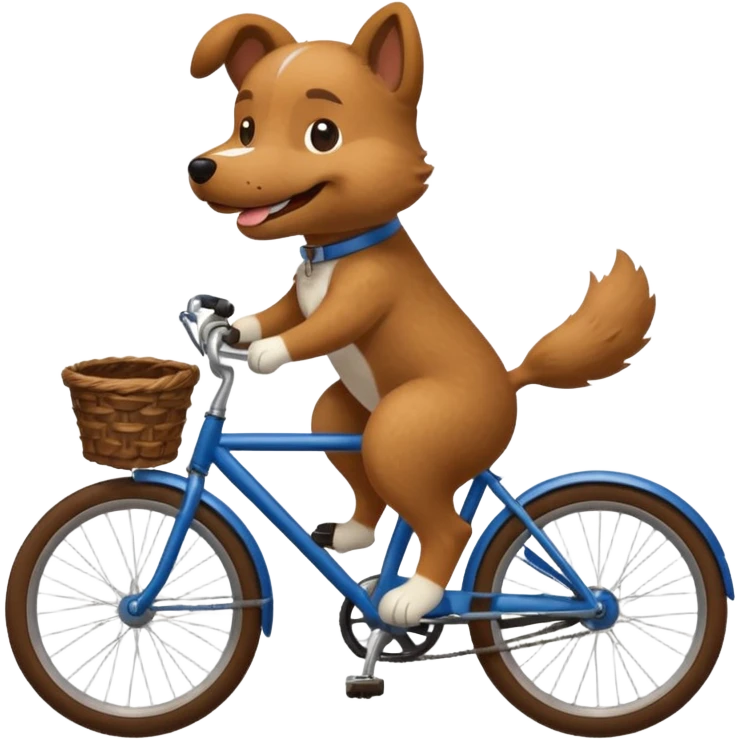 dog cyclist emoji