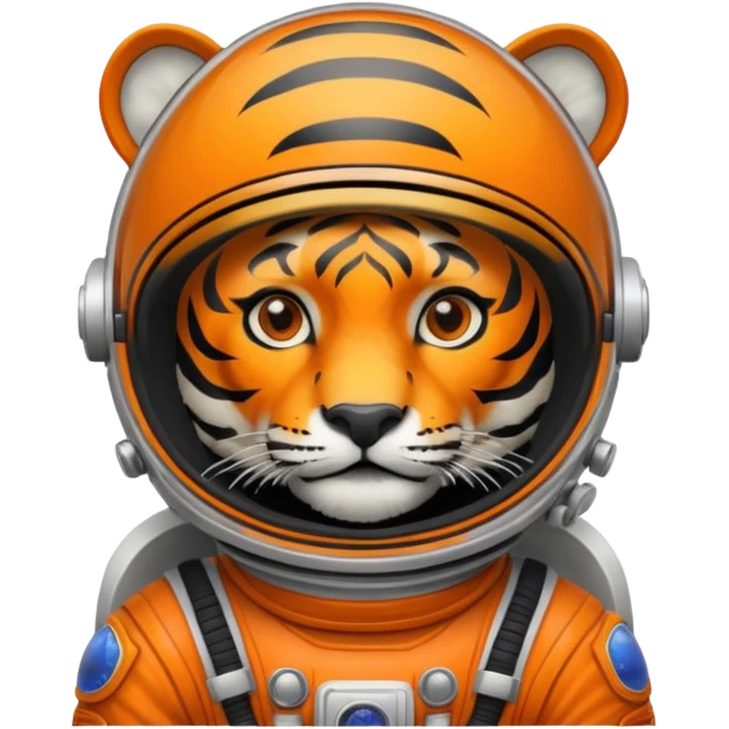 closed helmet astronaut riding tiger emoji