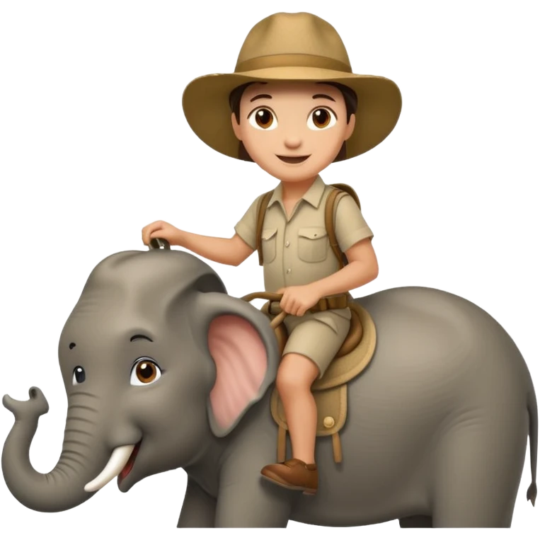 Ride on elephant emoji