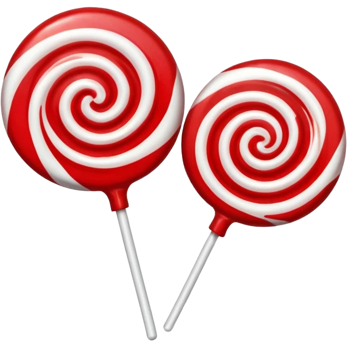 2 red round lollipops emoji
