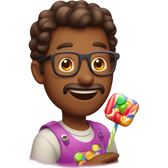 Man playing candy crush emoji