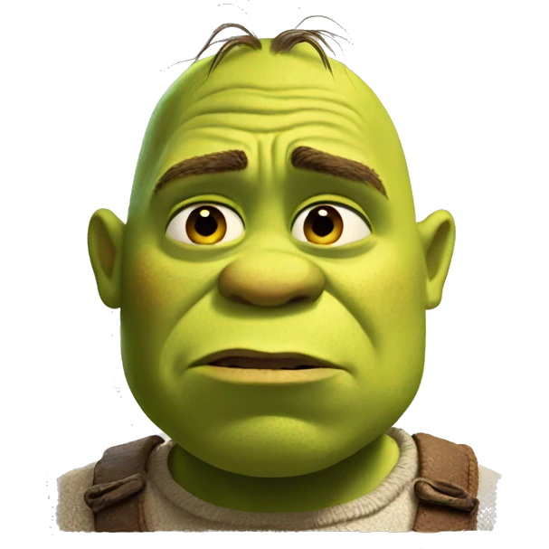 Very sad shrek emoji