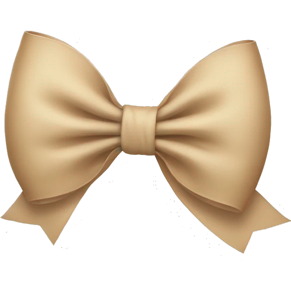 Beige bow emoji