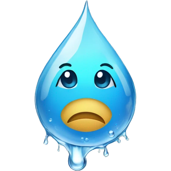 water droplet on face emoji