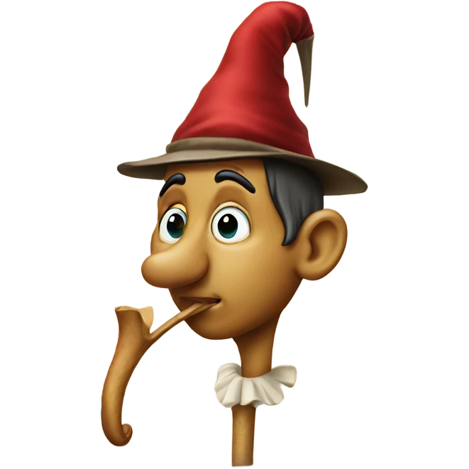 pinocchio long nose emoji