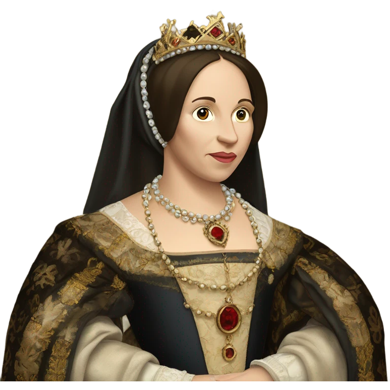 Queen Catherine of Aragon, detailed pretty emoji