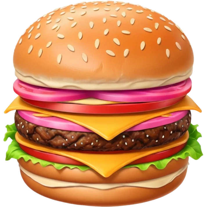 pink burger emoji