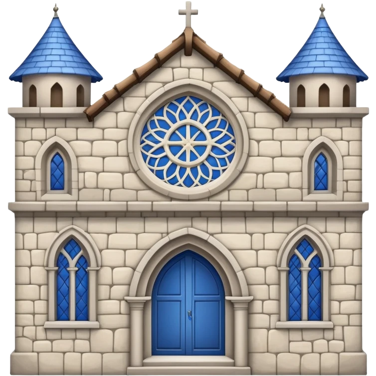 blue medieval building emoji