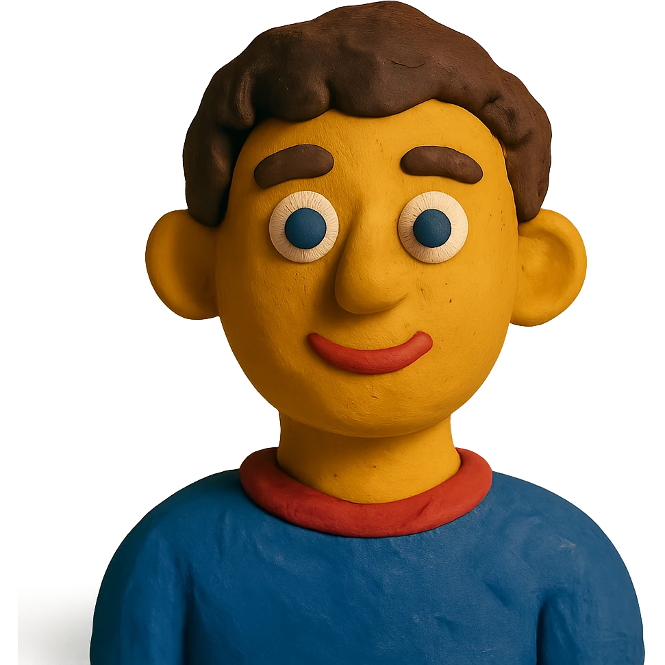 portrait emoji of a person in claymation style emoji