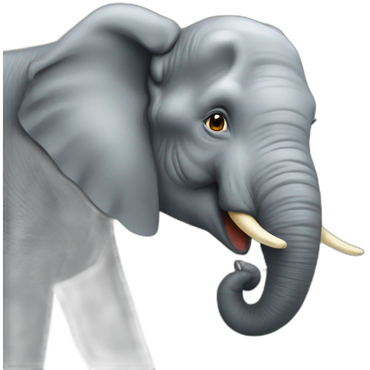 Livai qui mange un éléphant emoji