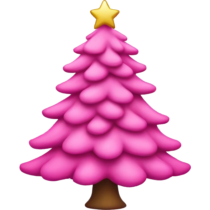 Christmas tree pink emoji