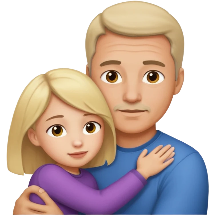 Papá abraza a hija hija emoji