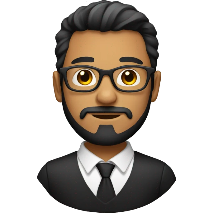 developer with low beard and black framed glasses emoji