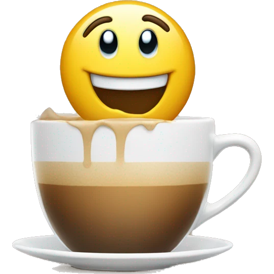 laughing smiley spraying Coffee from Mouth on the screen  emoji