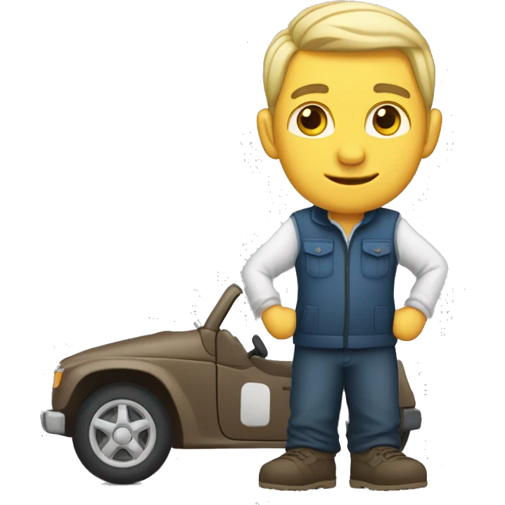 Белый квадратный автомобиль  emoji