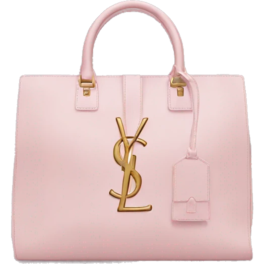 Light pink ysl tote bag emoji