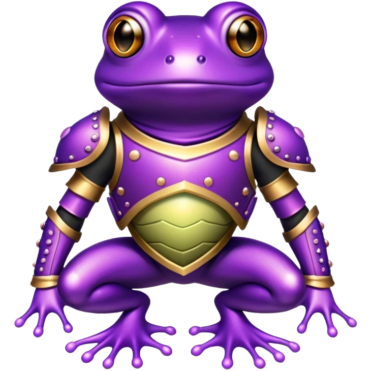 Frog with purple armor emoji