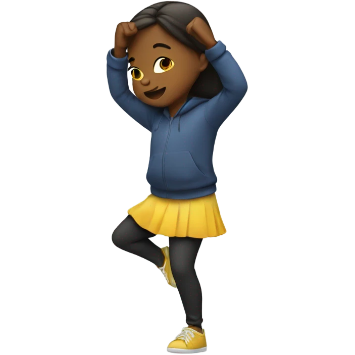 girl doing the dab  emoji