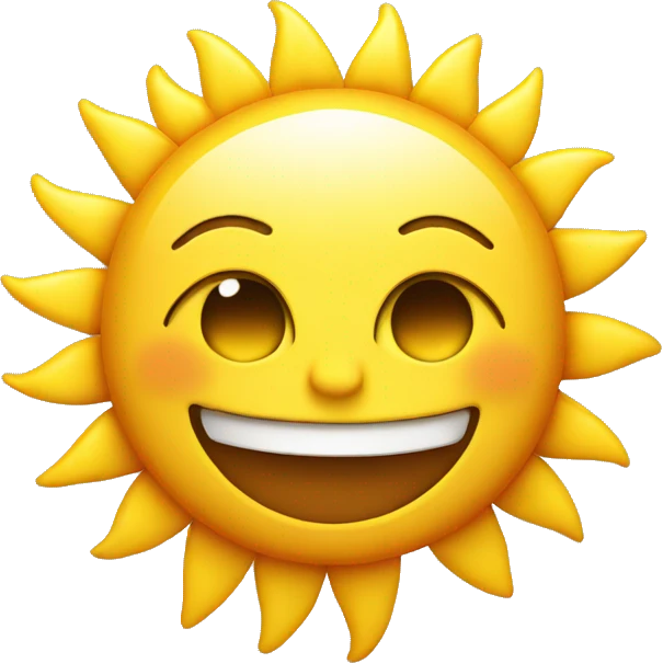 A happy sun emoji emoji