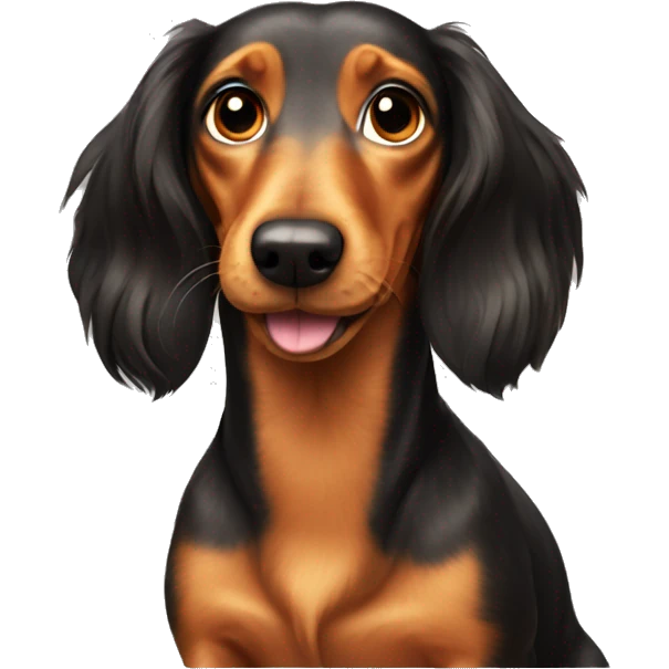 long haired weiner dog emoji