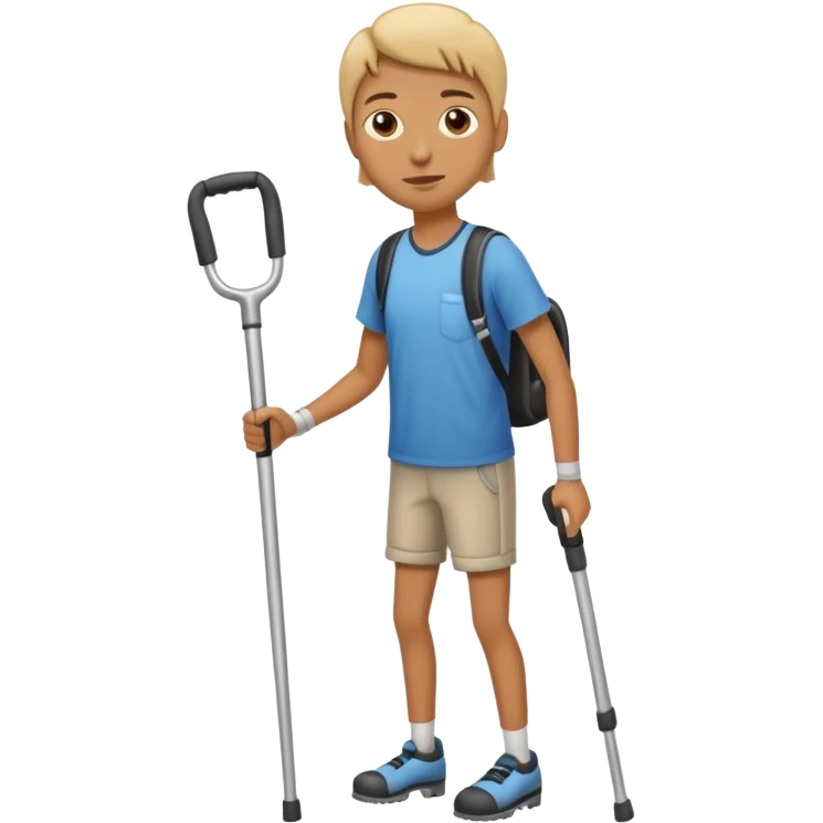 Create a person with crutches  emoji
