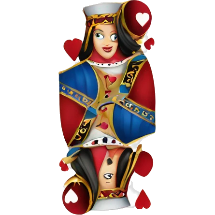 Queen of hearts playing card emoji