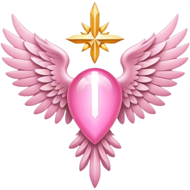 6 wings emblem holy light pink emoji