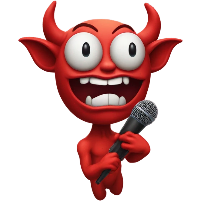 Devil doing mic drop emoji