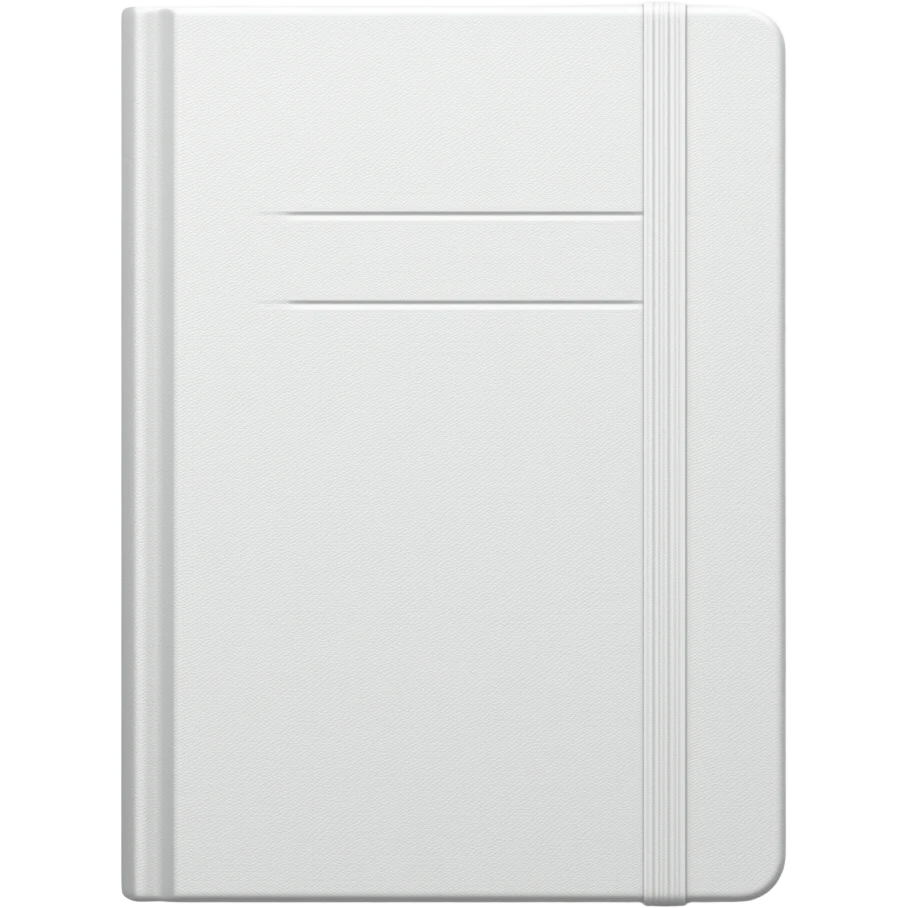 realistic white journal cover emoji