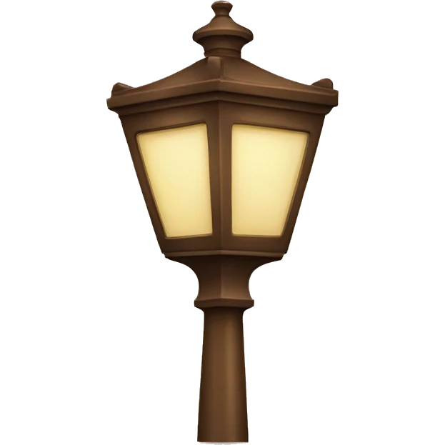vintage brown street lamp emoji