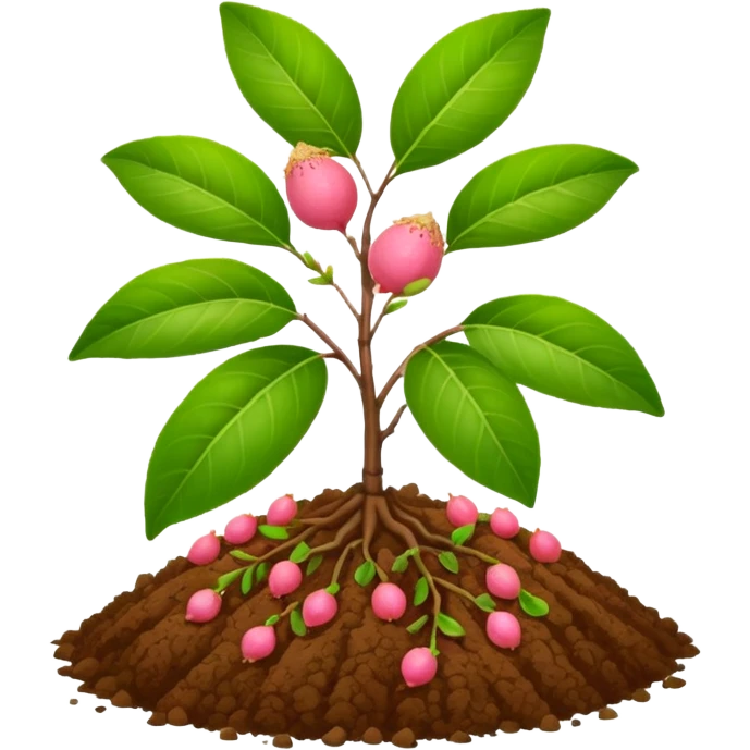 guava plant with ground emoji