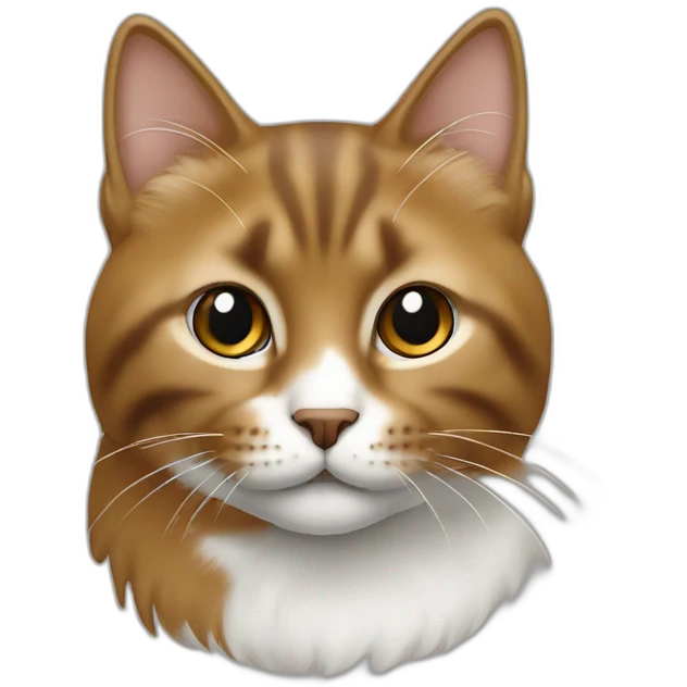 Chat blanc avec des taches marron emoji